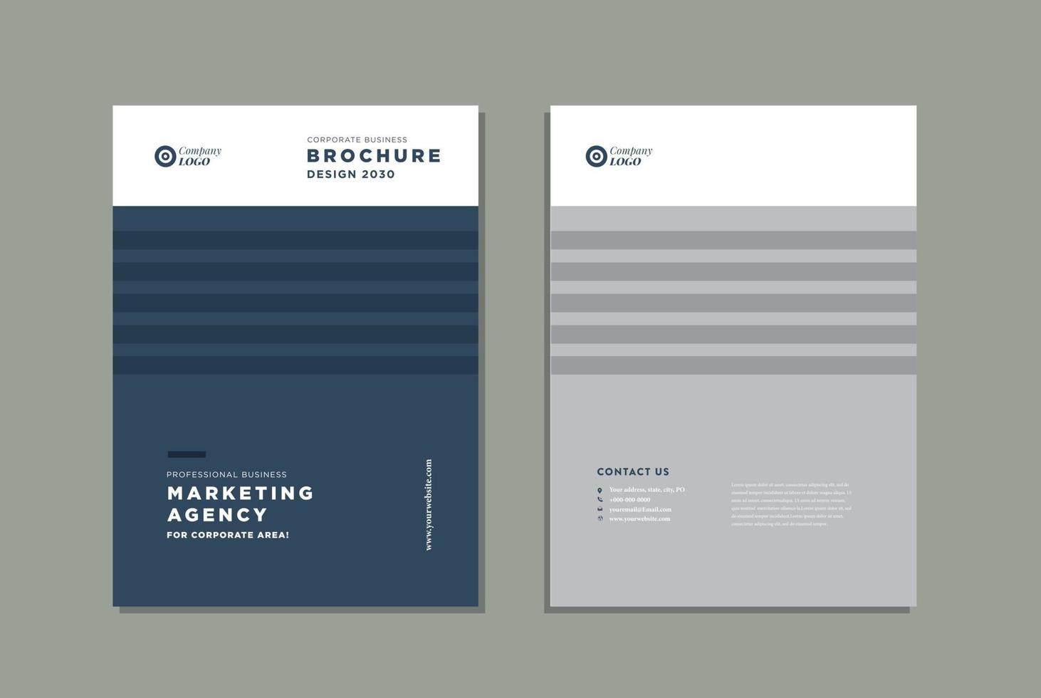 Business Brochure Cover Design or Annual Report and Company Profile Cover or Booklet and Catalog Cover vector