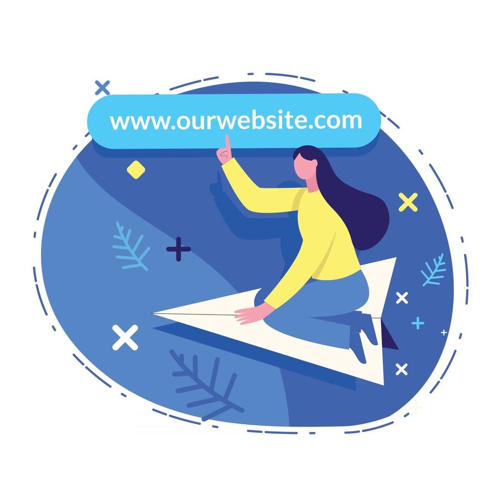 Visit our website illustration concept vector