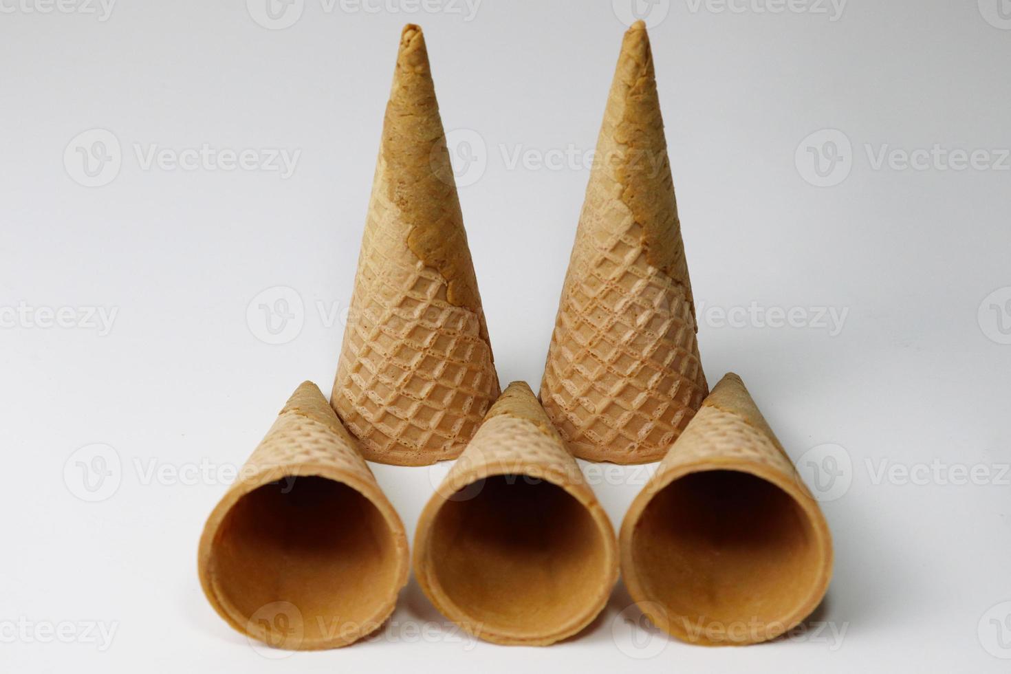 tasty ice cream cone stock photo