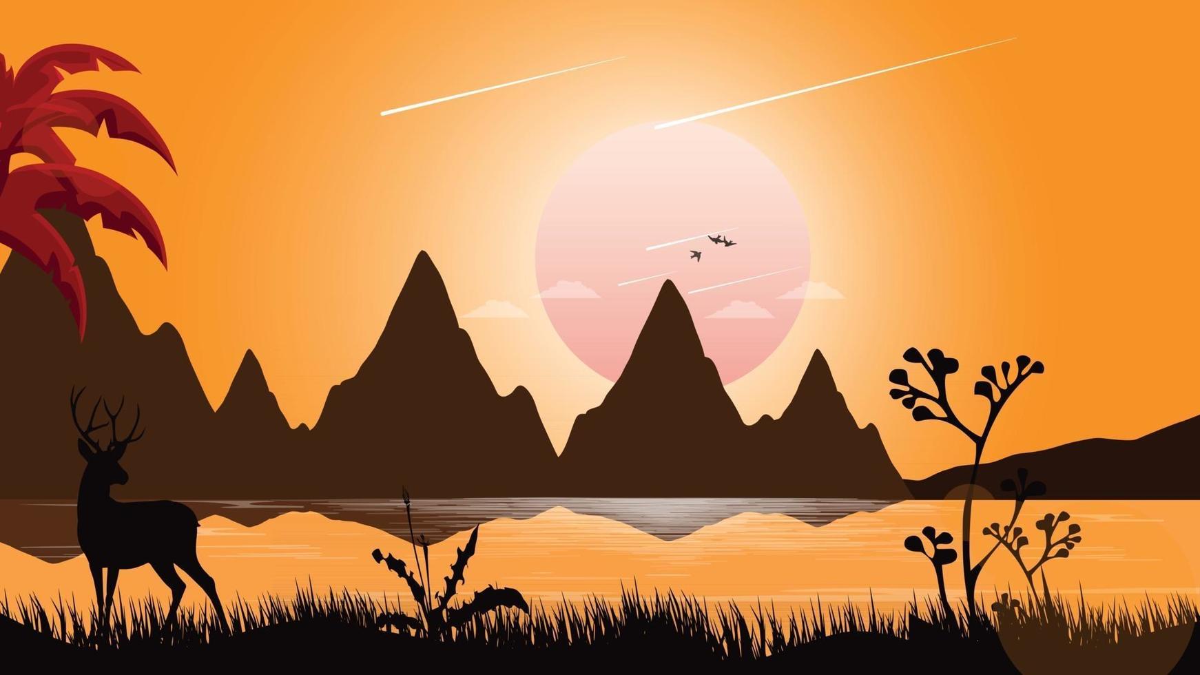 Forest Night illustration vector