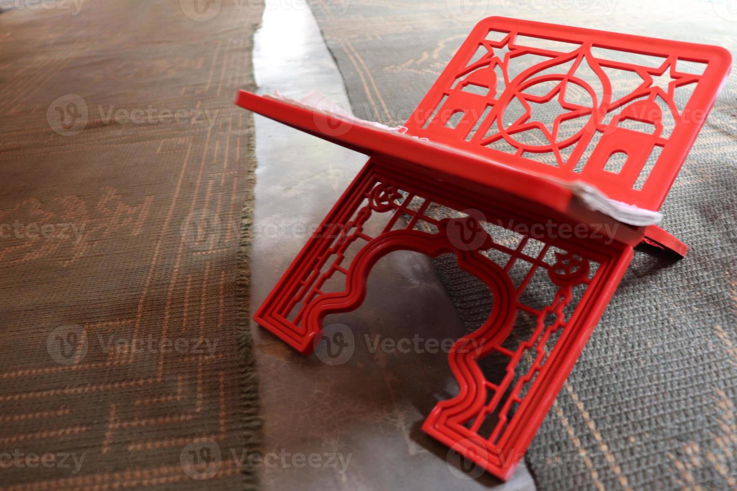 Quran Stand closeup on mosque photo