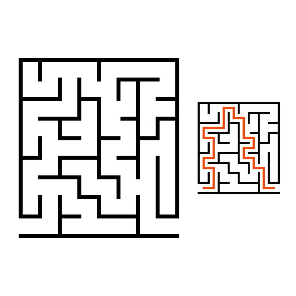 Abstact labyrinth. Game for kids. Puzzle for children. Maze conundrum. Vector illustration.