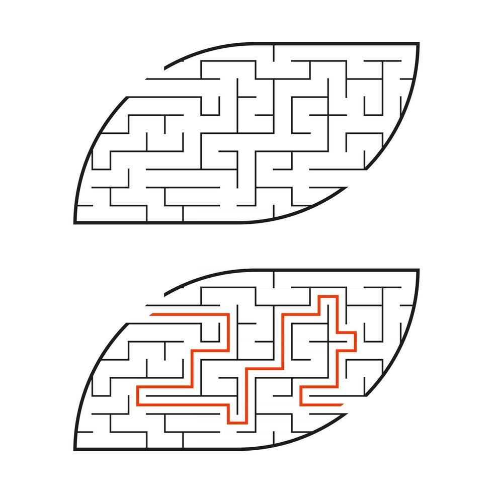 Abstact labyrinth. Game for kids. Puzzle for children. Maze conundrum. Vector illustration.