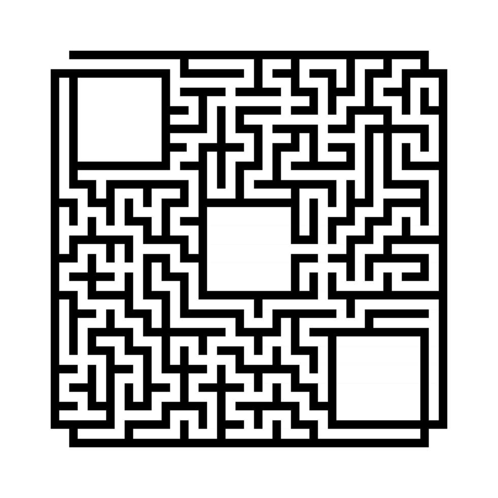 Abstract square maze. Game for kids. Puzzle for children.Labyrinth conundrum. Flat vector illustration isolated on white background. With place for your image.