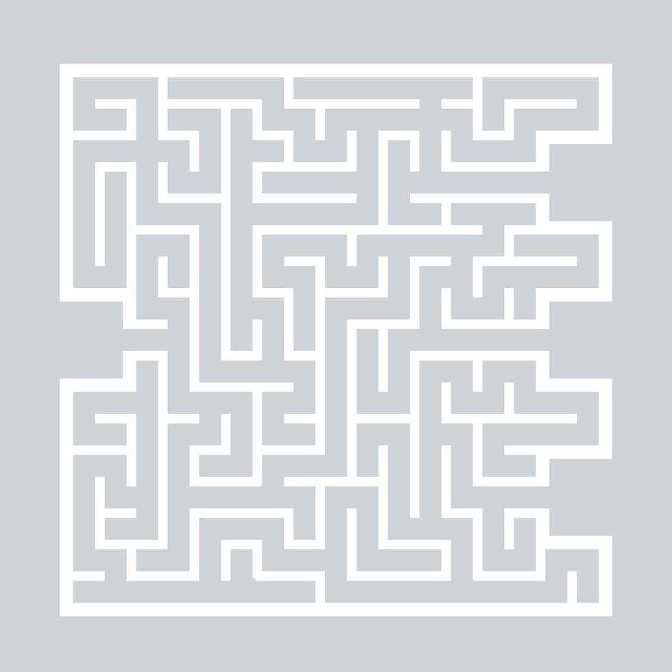 Abstract square maze. Game for kids. Puzzle for children. Find the right path. Labyrinth conundrum. Flat vector illustration isolated on color background.