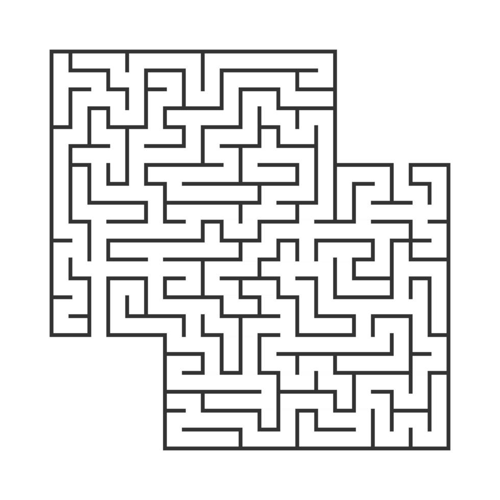 Abstract square maze. Game for kids. Puzzle for children.Labyrinth conundrum. Flat vector illustration isolated on white background. With place for your image.