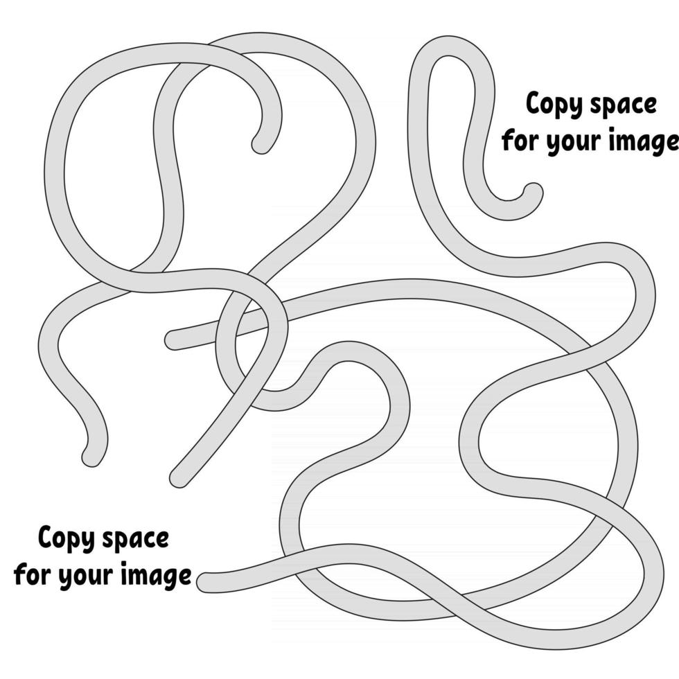 Abstract maze. Many ways from start to finish. Game puzzle for children. Labyrinth conundrum. Vector illustration. With space for your drawings.