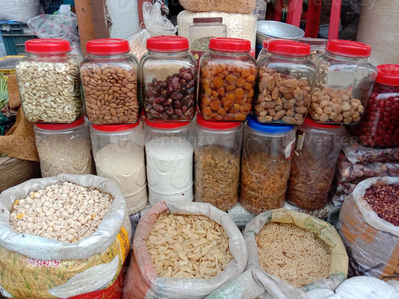 Collection of various healthy spices photo