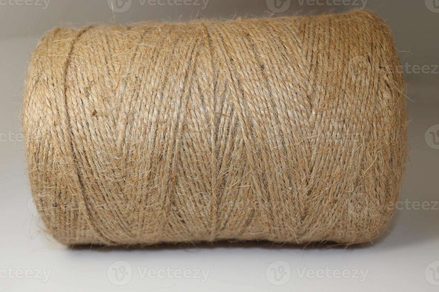 jute yarn reel closeup on shop photo