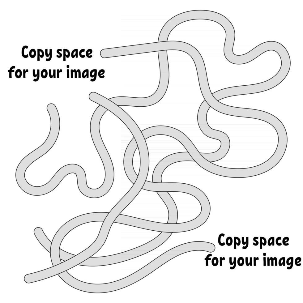 Abstract maze. Many ways from start to finish. Game puzzle for children. Labyrinth conundrum. Vector illustration. With space for your drawings.