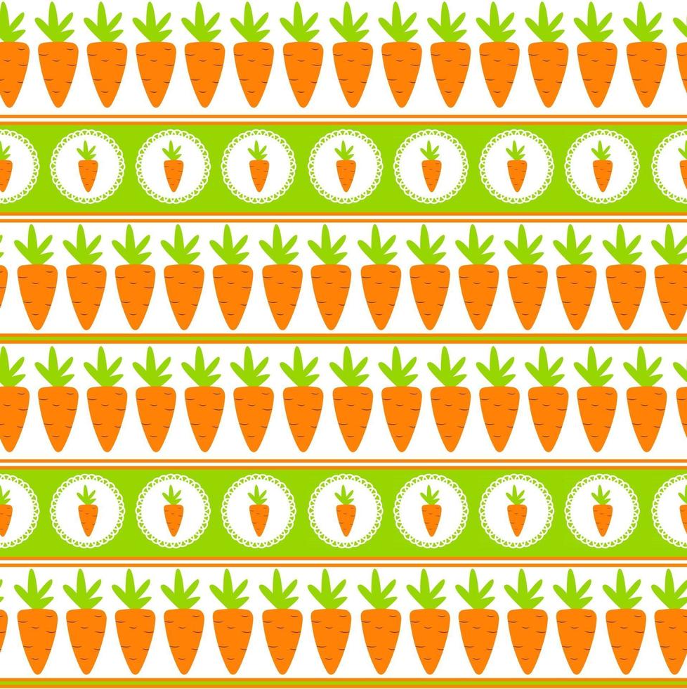 Carrot Seamless Pattern Background Vector Illustration