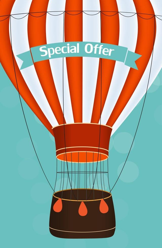 Air Balloon Background Vector Illustration