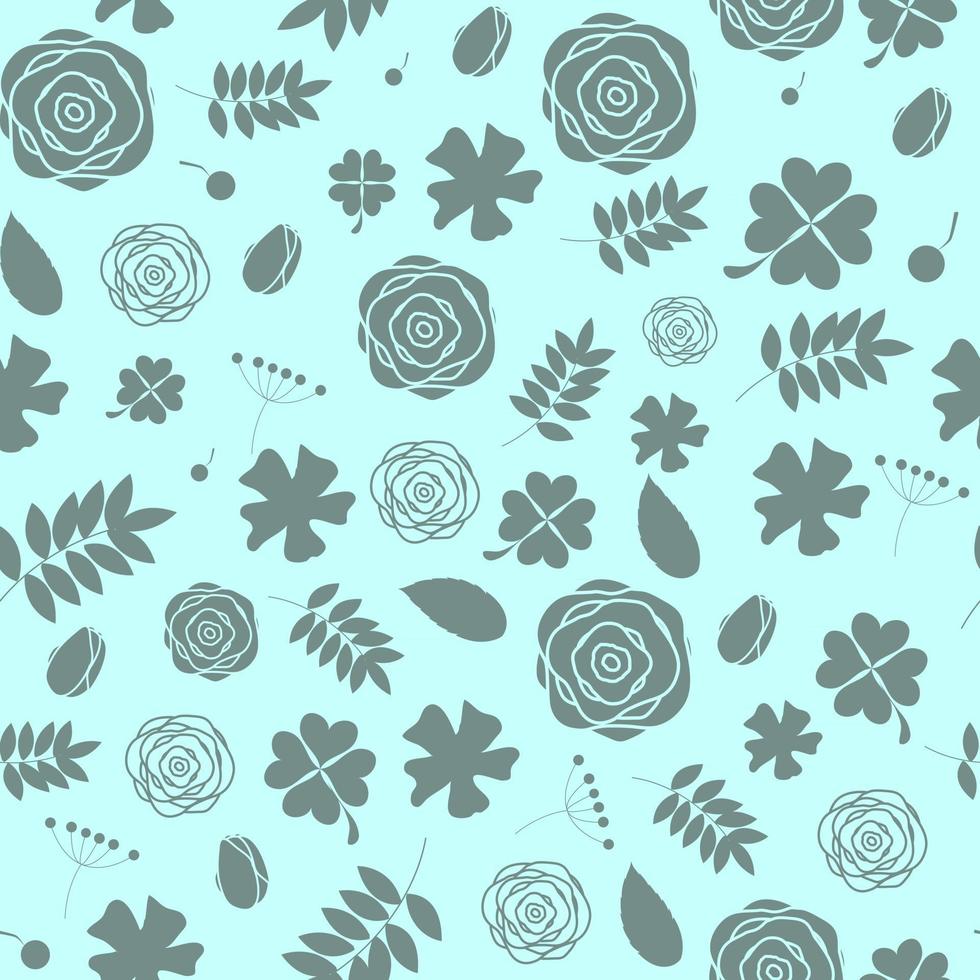 Abstract Natural Flower Seamless Pattern Background Vector Illustration