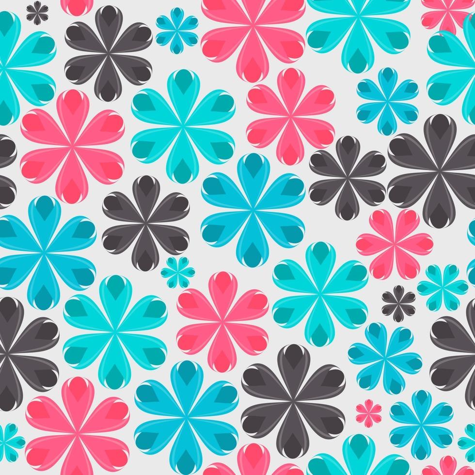 Floral Seamless Pattern Background for Wedding and Birthday. Vector Illustration