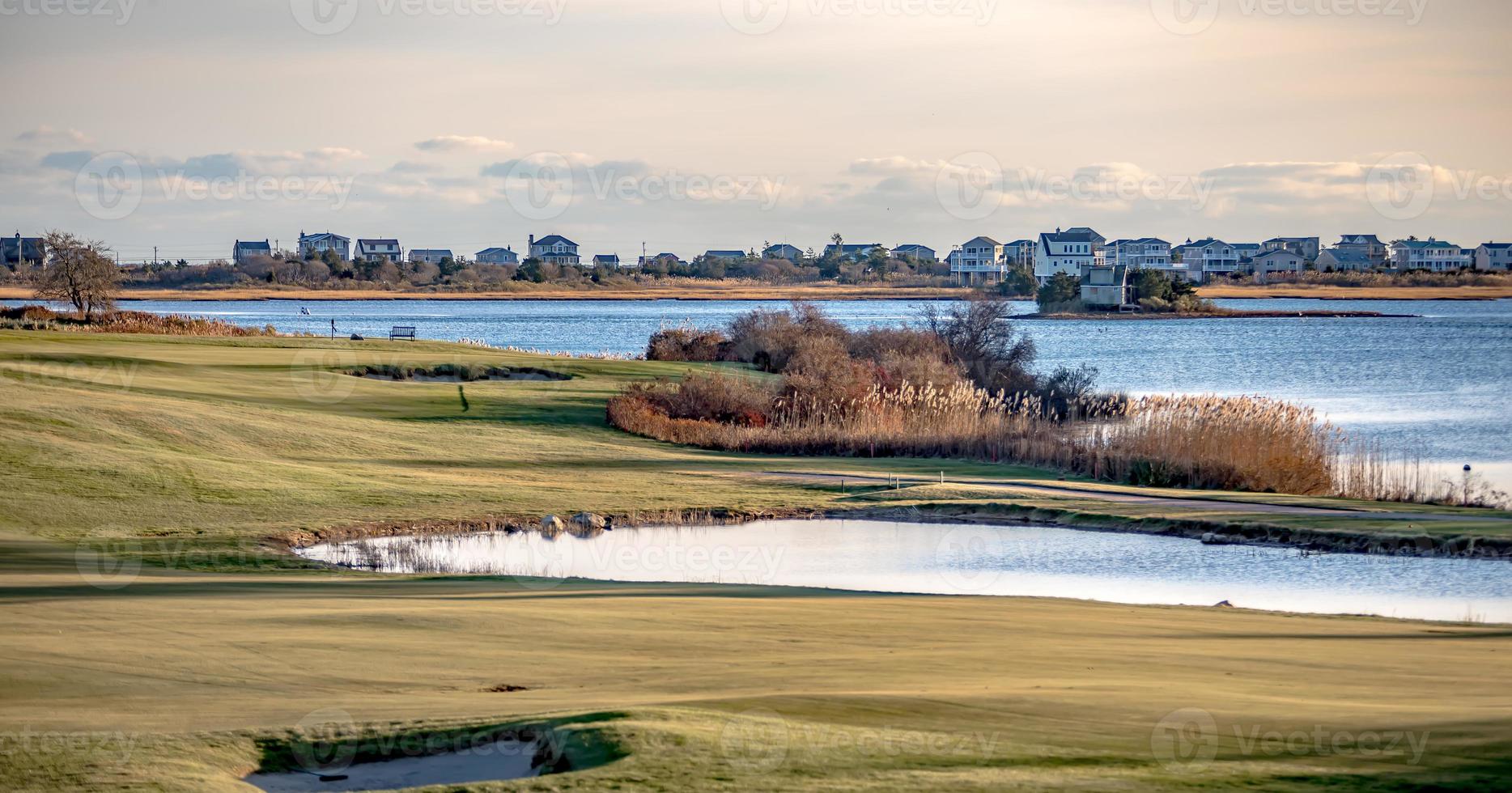 Paisajes del club de golf weekapaug en rhode island foto