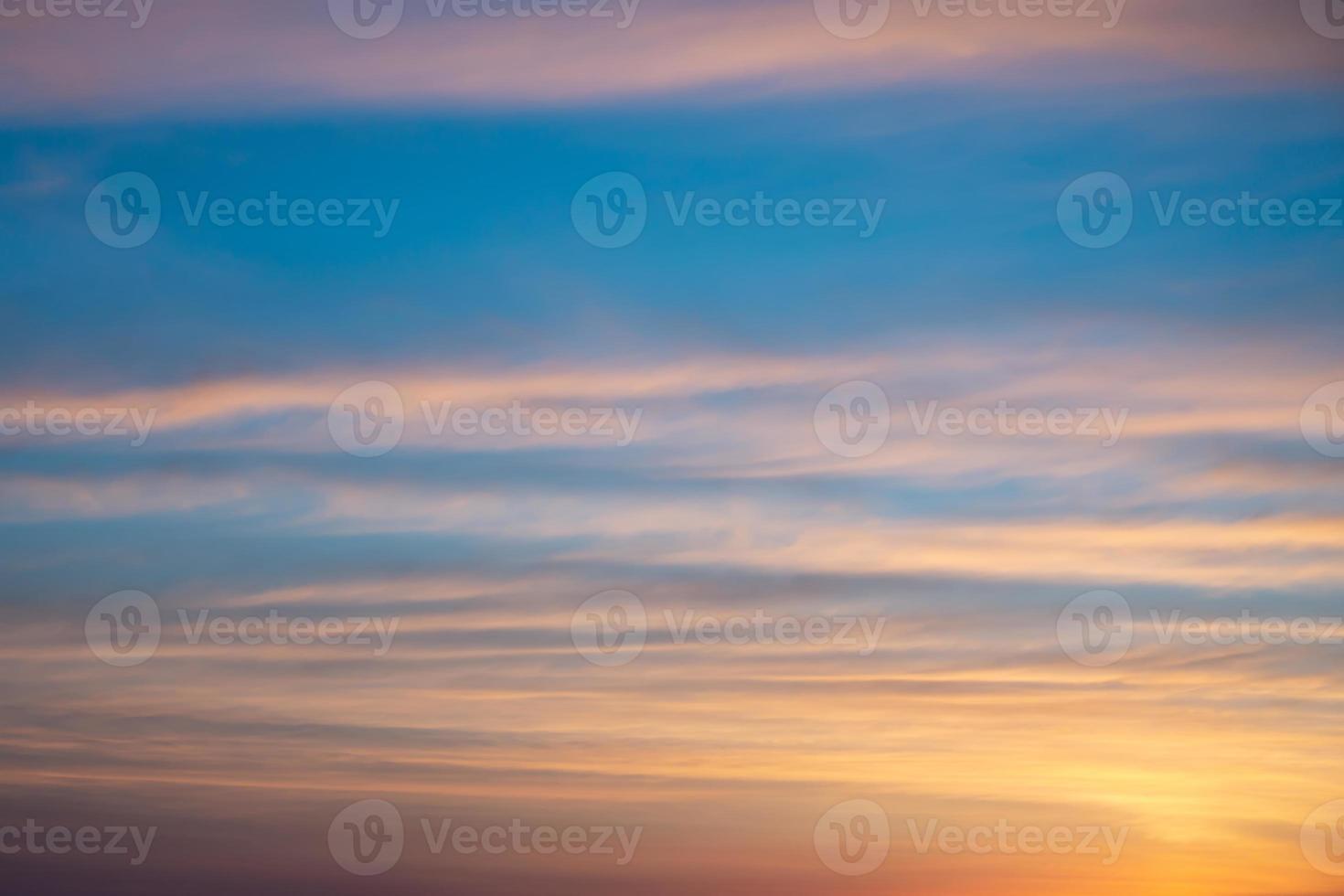 Sunset view from airplane window photo