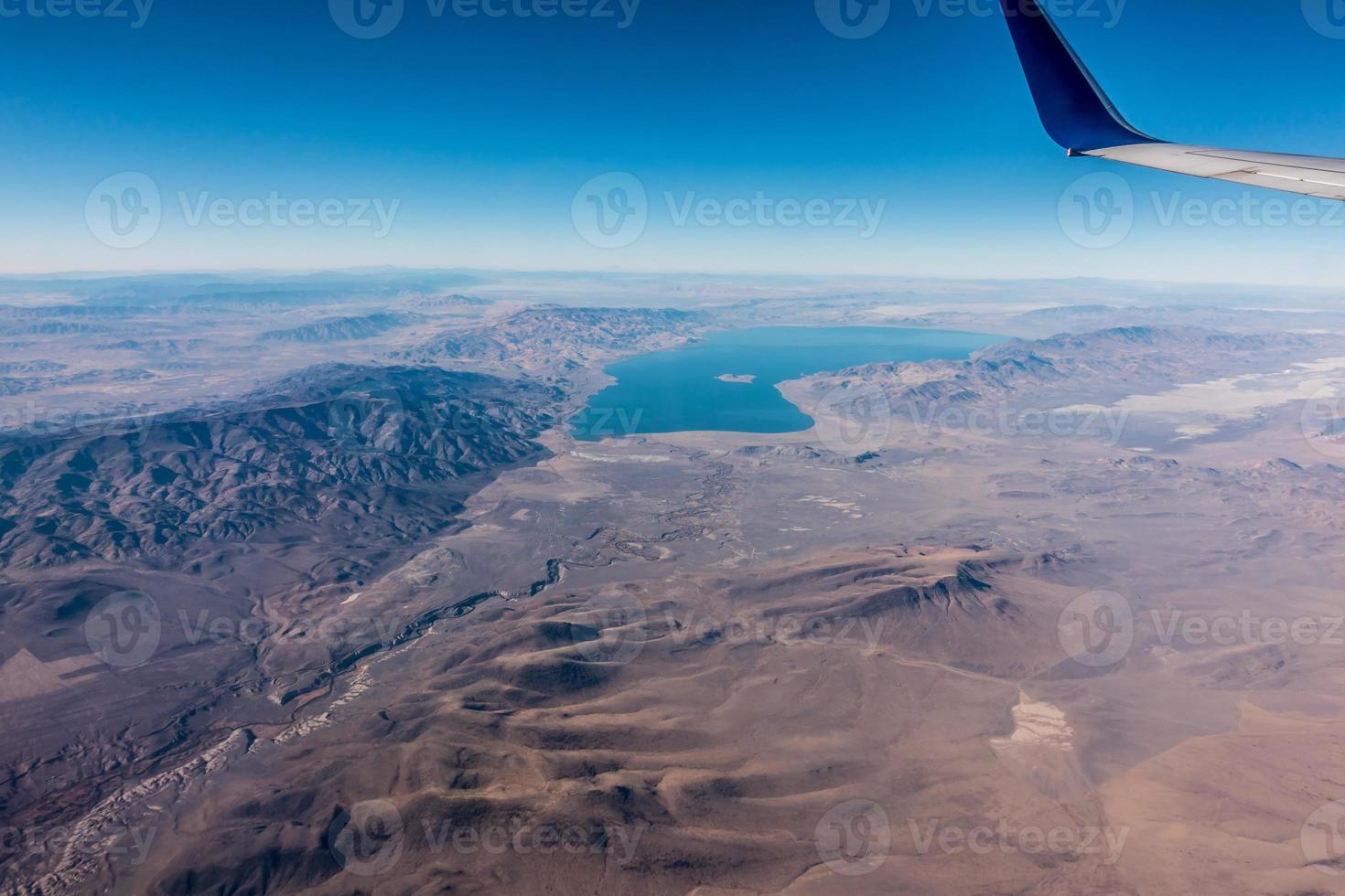 aerial view from airplane over reno nevada photo