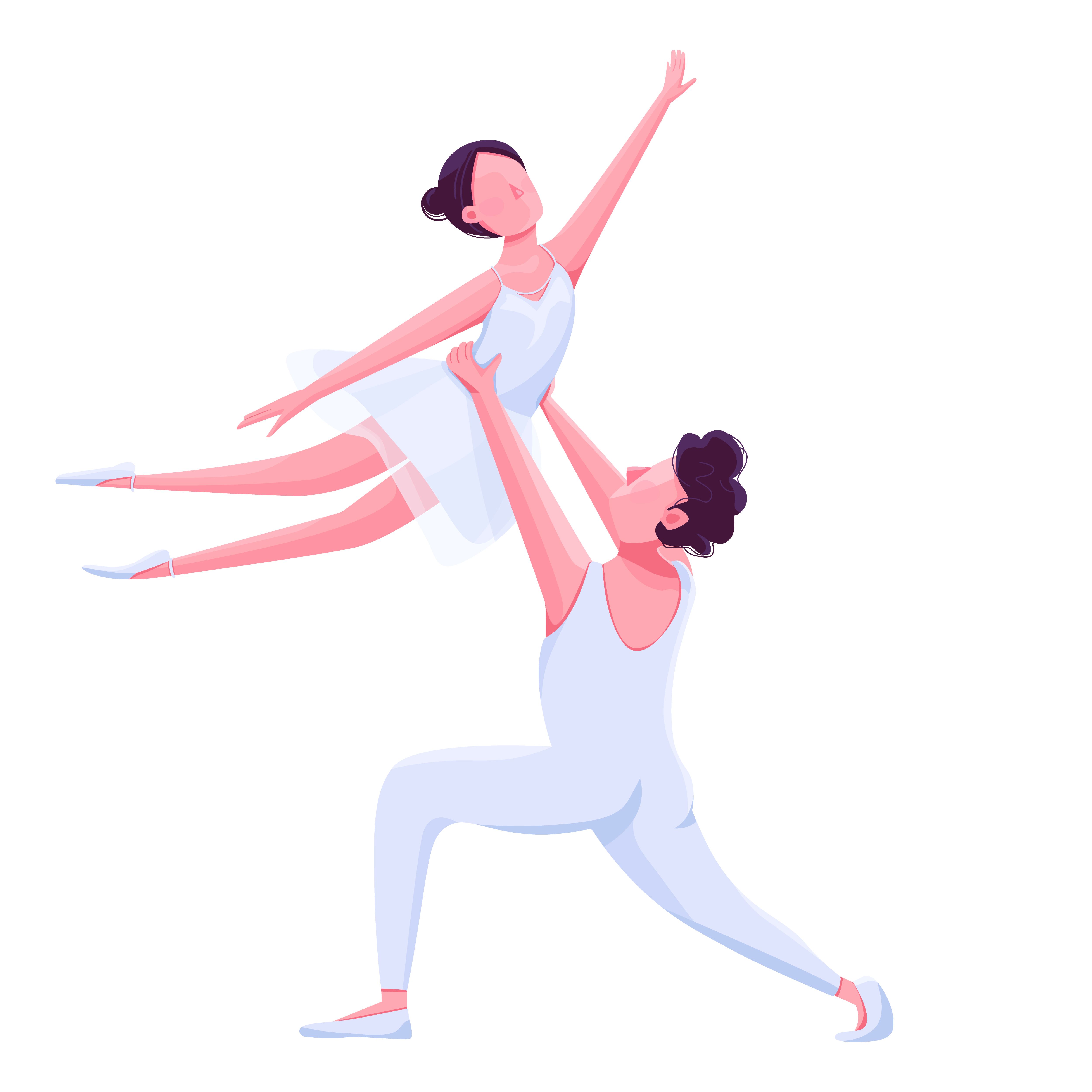 Ballet dancers couple performance flat color vector faceless character.  Theatre dance partners movement on stage isolated cartoon illustration for  web graphic design and animation 2934622 Vector Art at Vecteezy