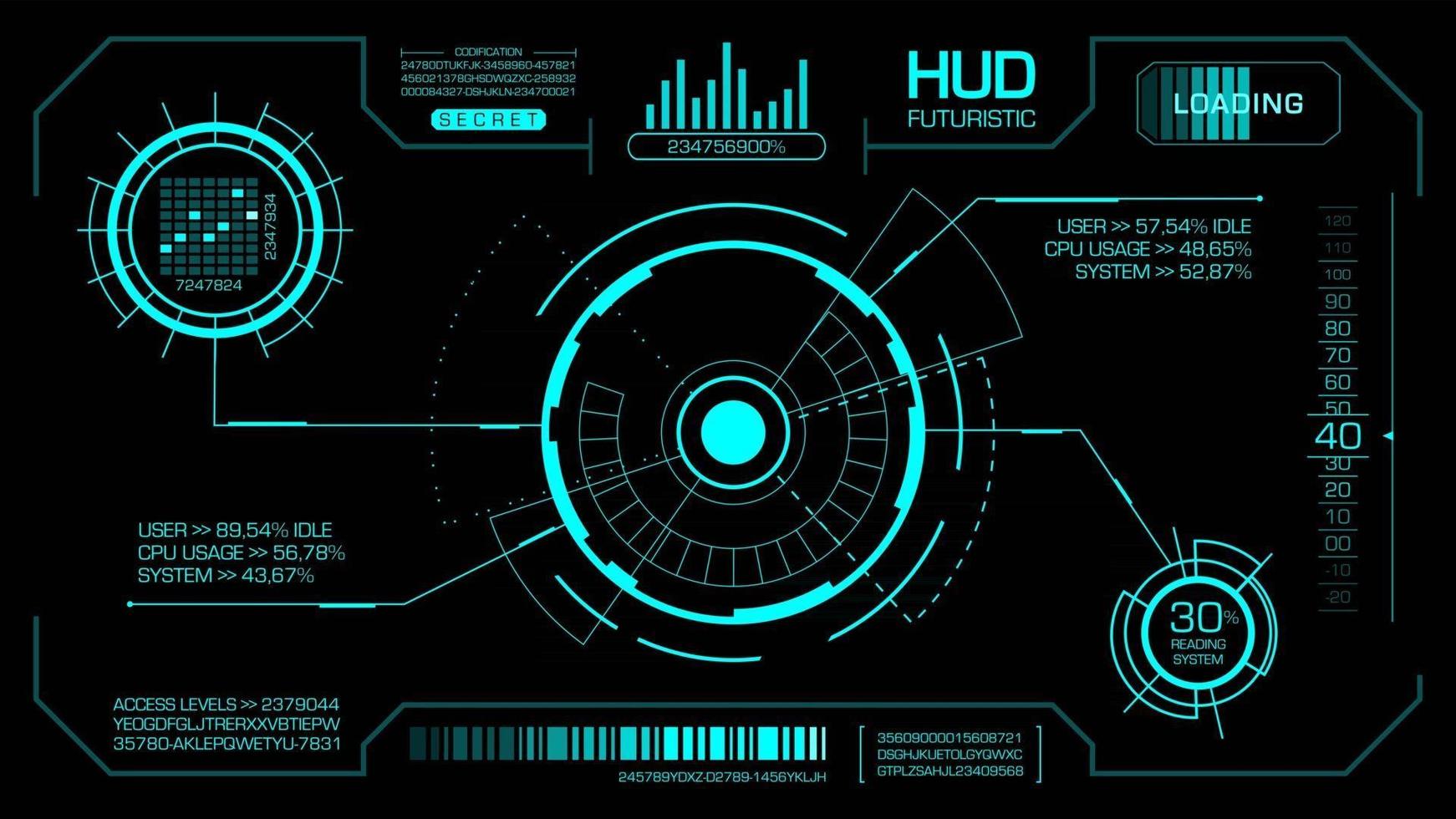 Head up display futuristic. Image vector. vector