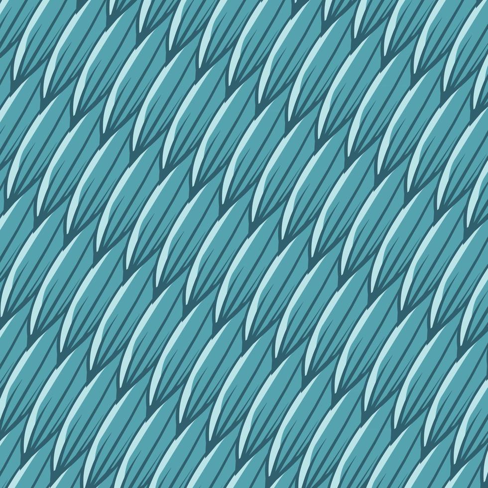 Lilies leaves seamless pattern. Background with blue tones. vector