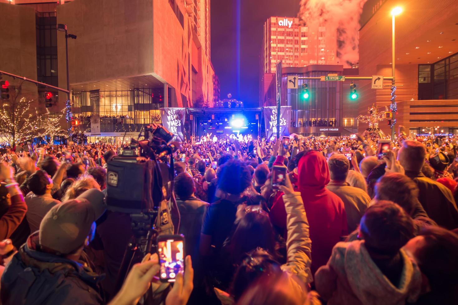 Charlotte, NC, USA, 2021 - New Years Eve crowd photo