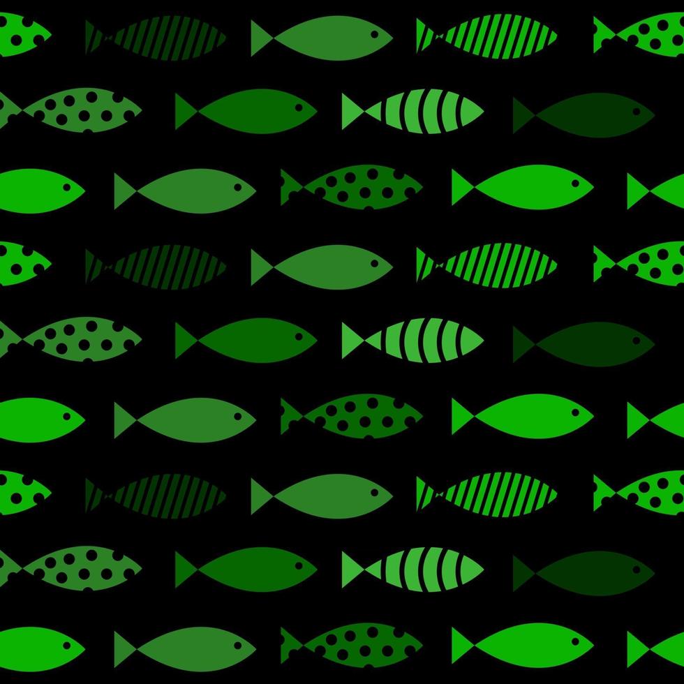 Ilustración de vector de fondo de patrones sin fisuras de peces múltiples