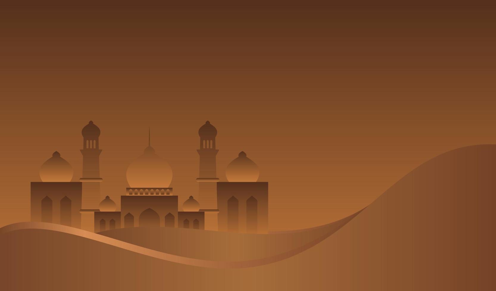 Islamic background with mosque design vector