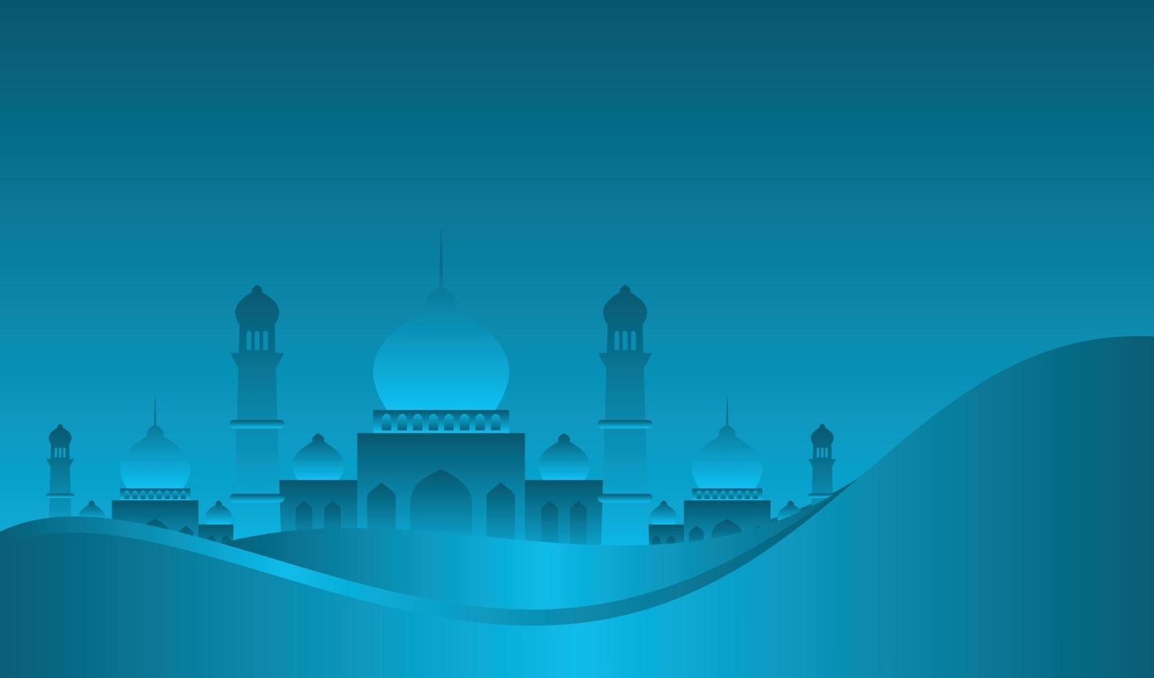 Islamic background with mosque design vector