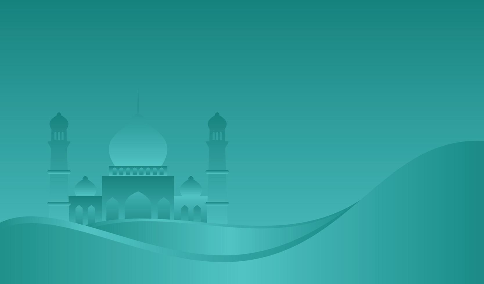 Islamic background with mosque design vector