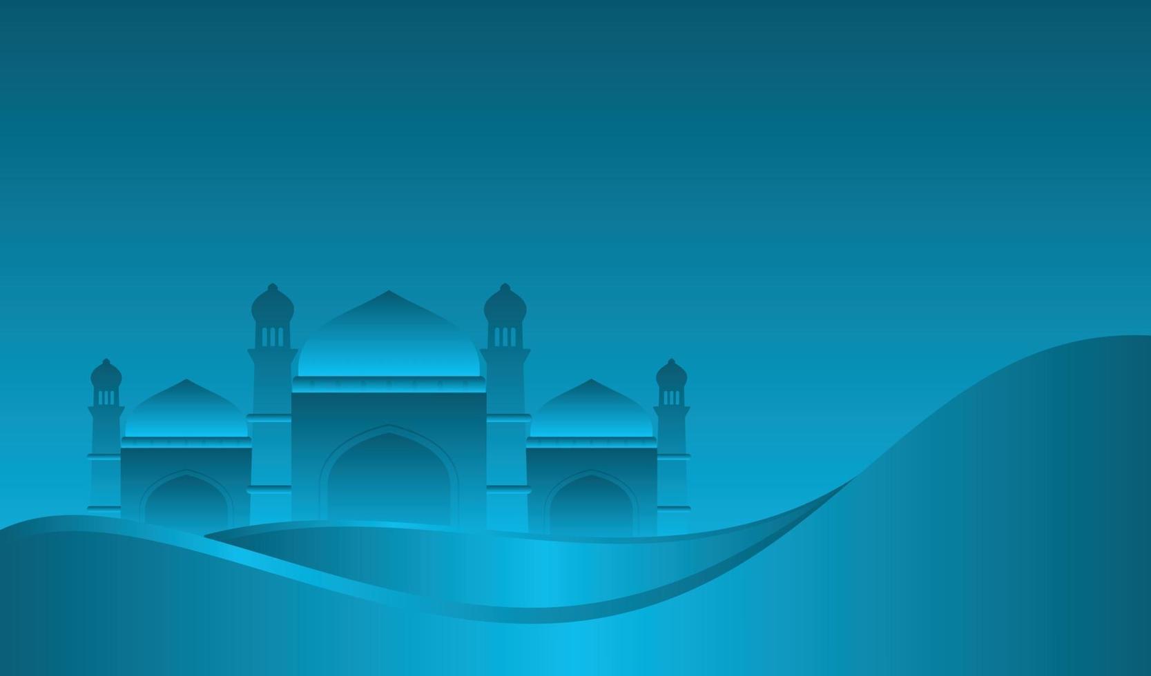 Islamic background with mosque design vector