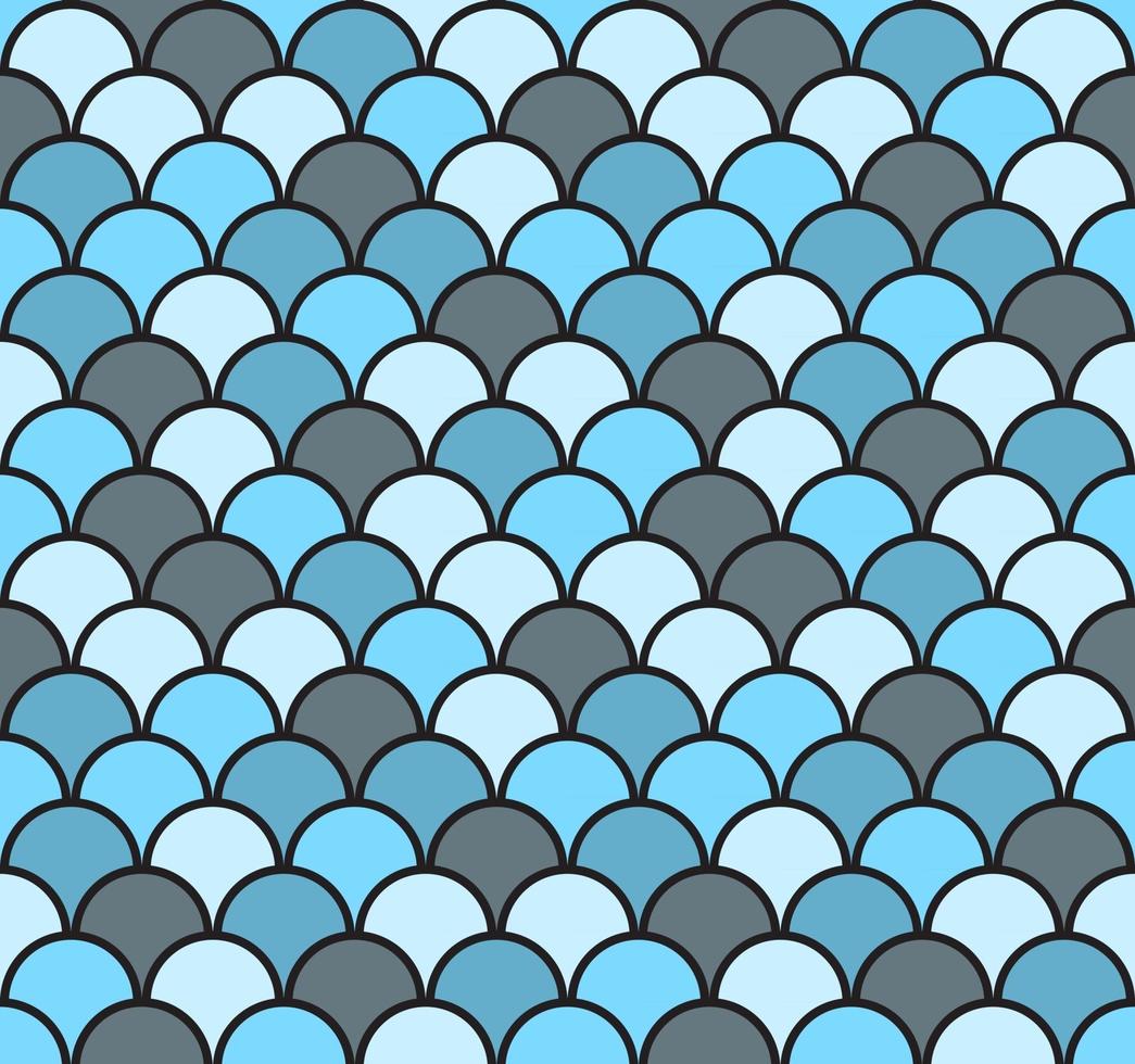 Seamless Fish Scale Pattern Vector Illustration