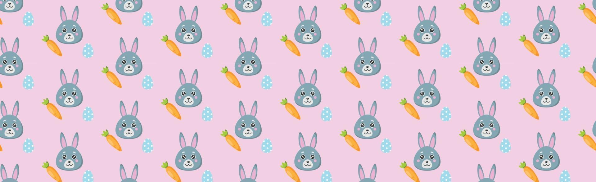 Seamless pattern, holiday elements, Easter bunny vector