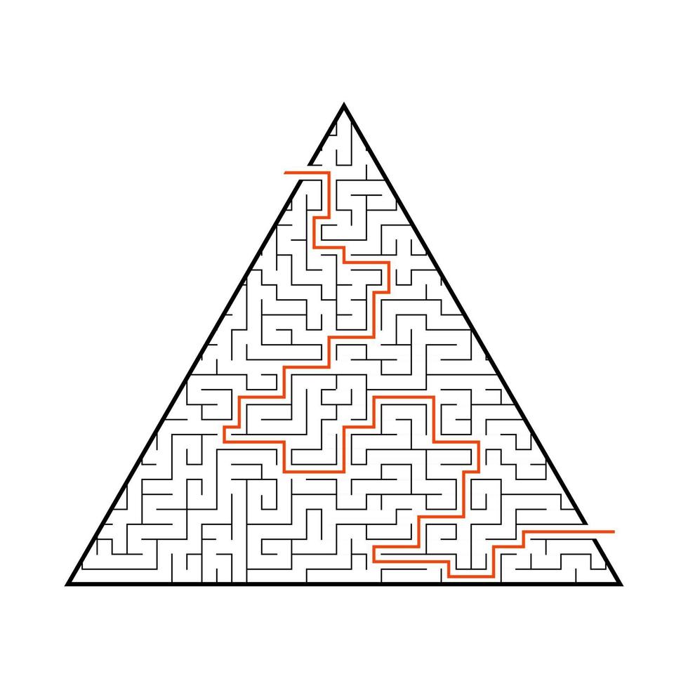 Difficult big maze. Game for kids and adults. Puzzle for children. Labyrinth conundrum. Flat vector illustration.