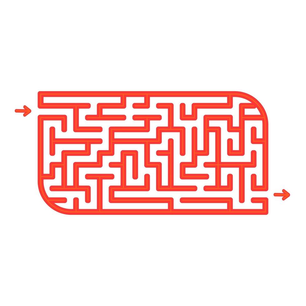 Abstact labyrinth. Game for kids. Puzzle for children. Maze conundrum. Color vector illustration.