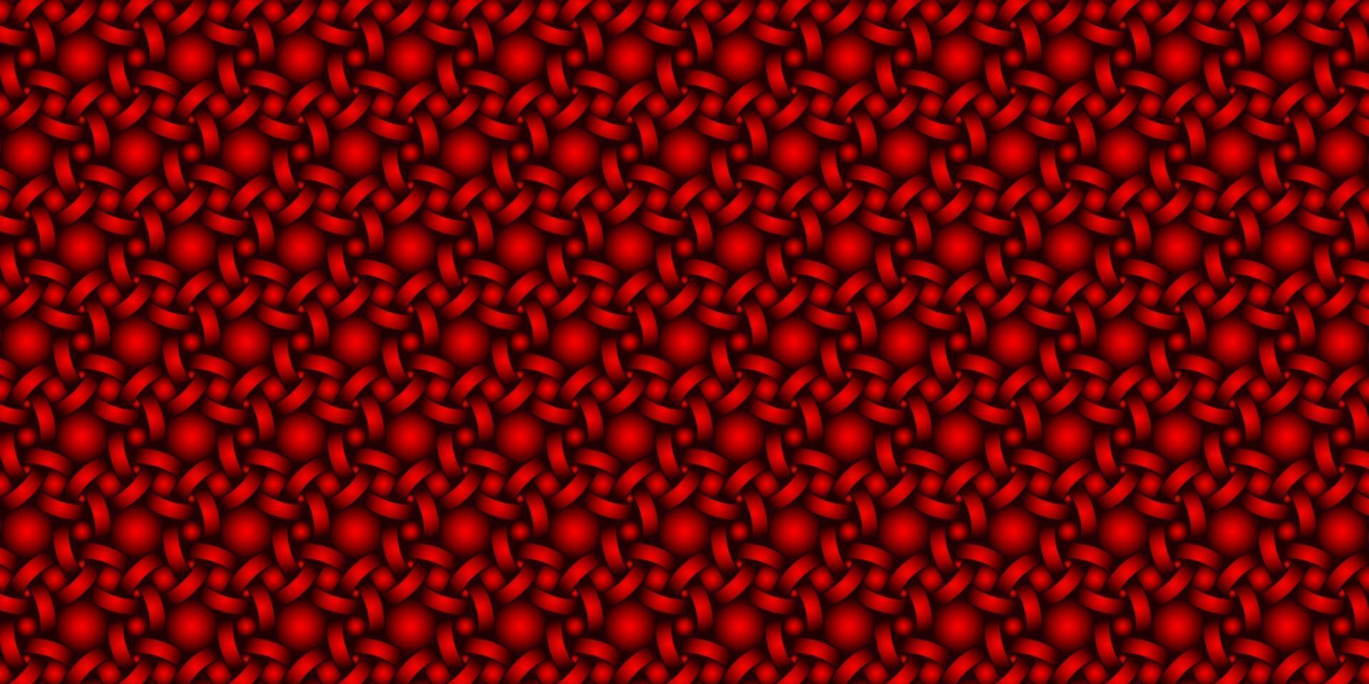 Abstract geometric seamless pattern circle overlapping red background vector