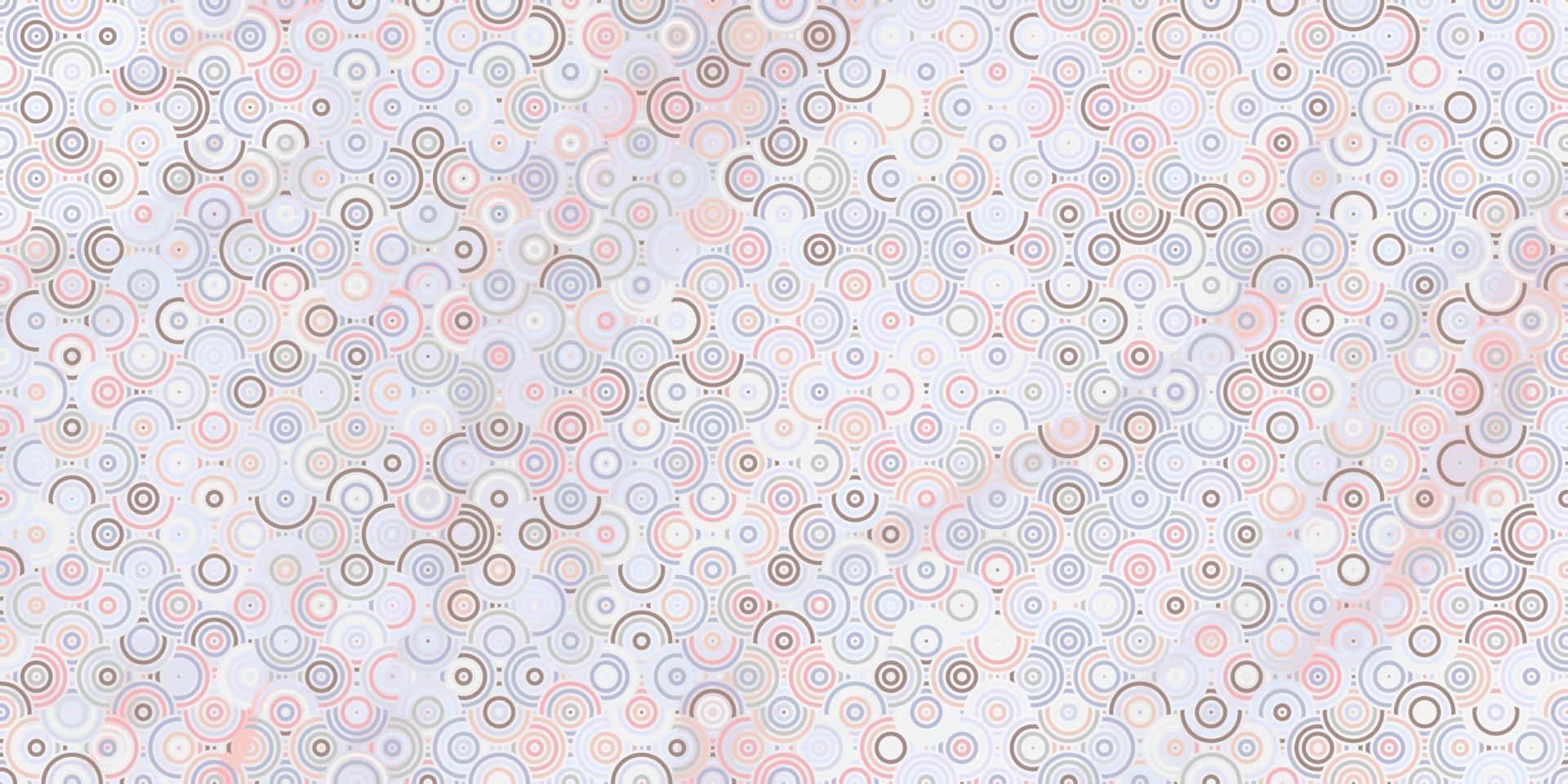 Círculos geométricos abstractos de patrones sin fisuras superpuestos de color pastel brillante vector