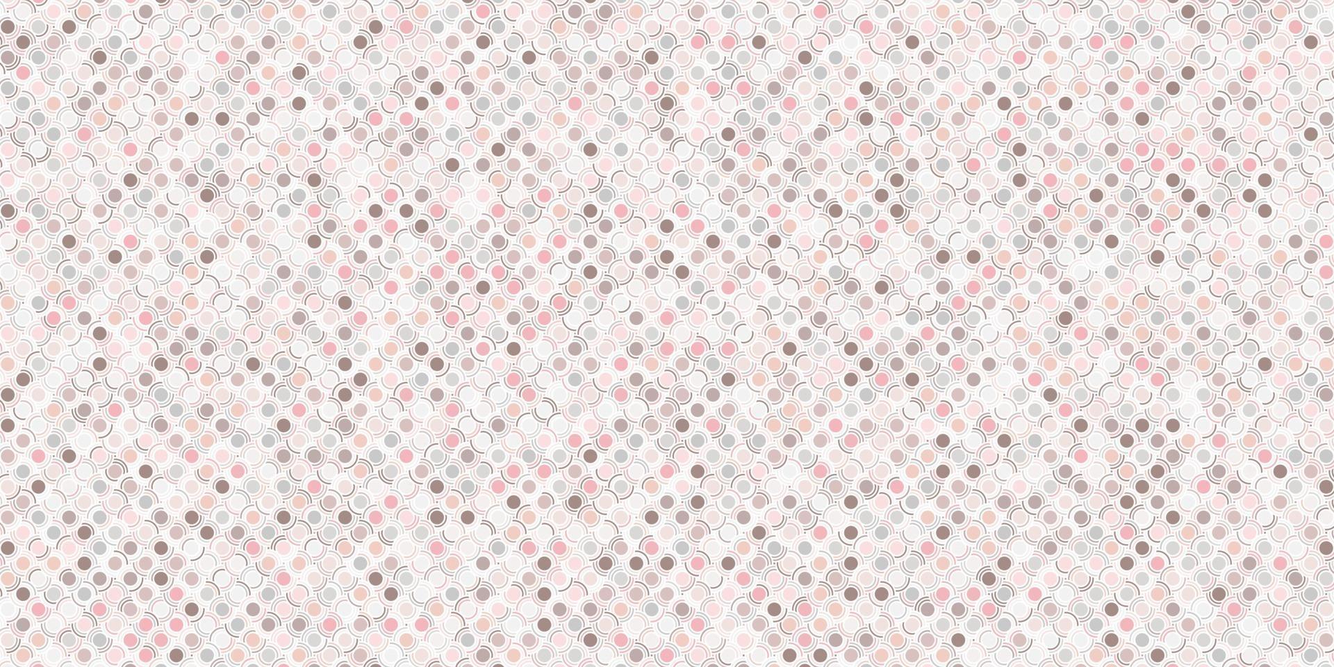Círculos geométricos abstractos de patrones sin fisuras superpuestos de color pastel de diseño rosa para el fondo vector