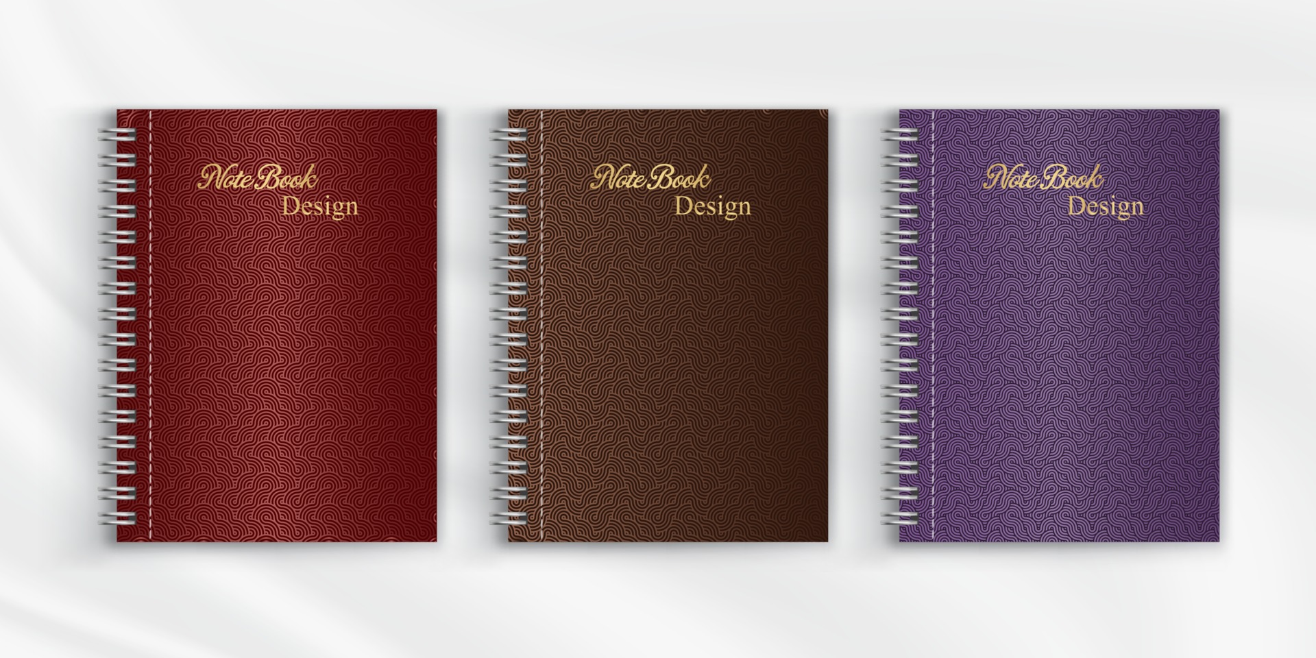 Set of geometric pattern notebook cover background design 2935253