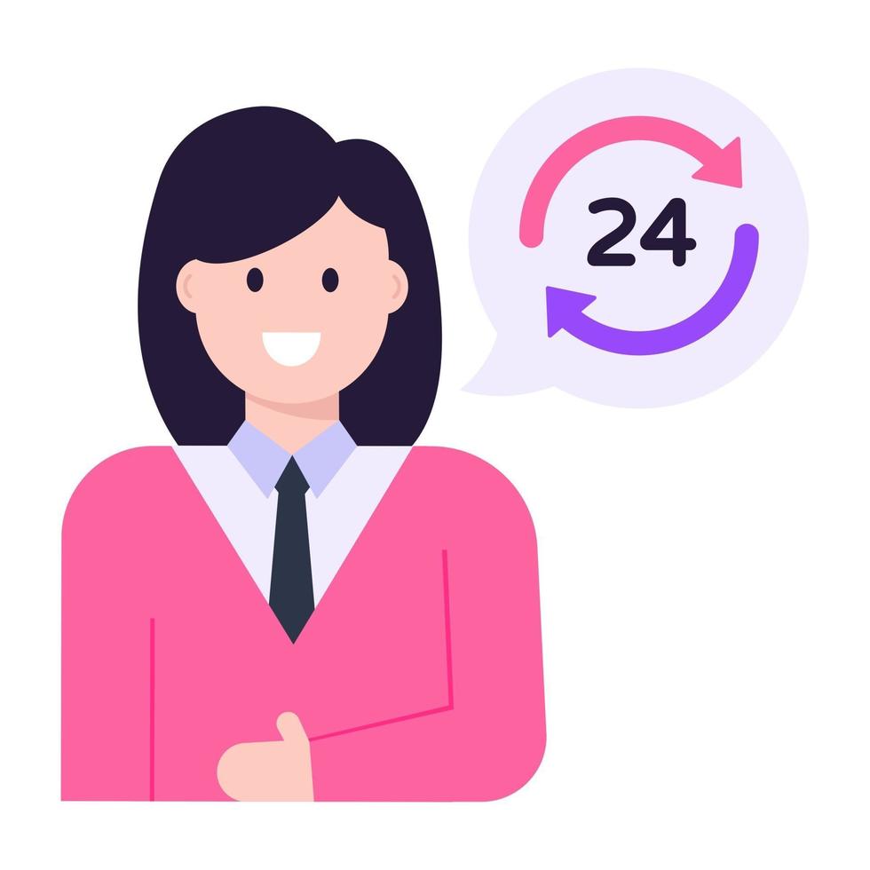 24 Hours Service vector
