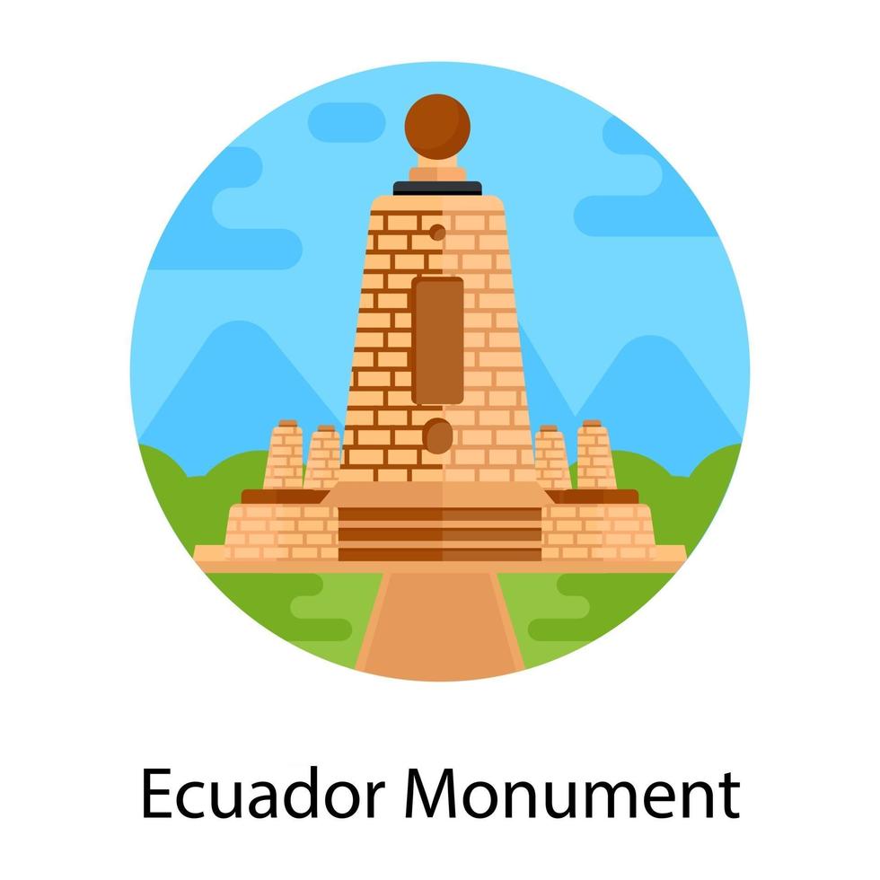 Ecuador Monument  and Landmark vector