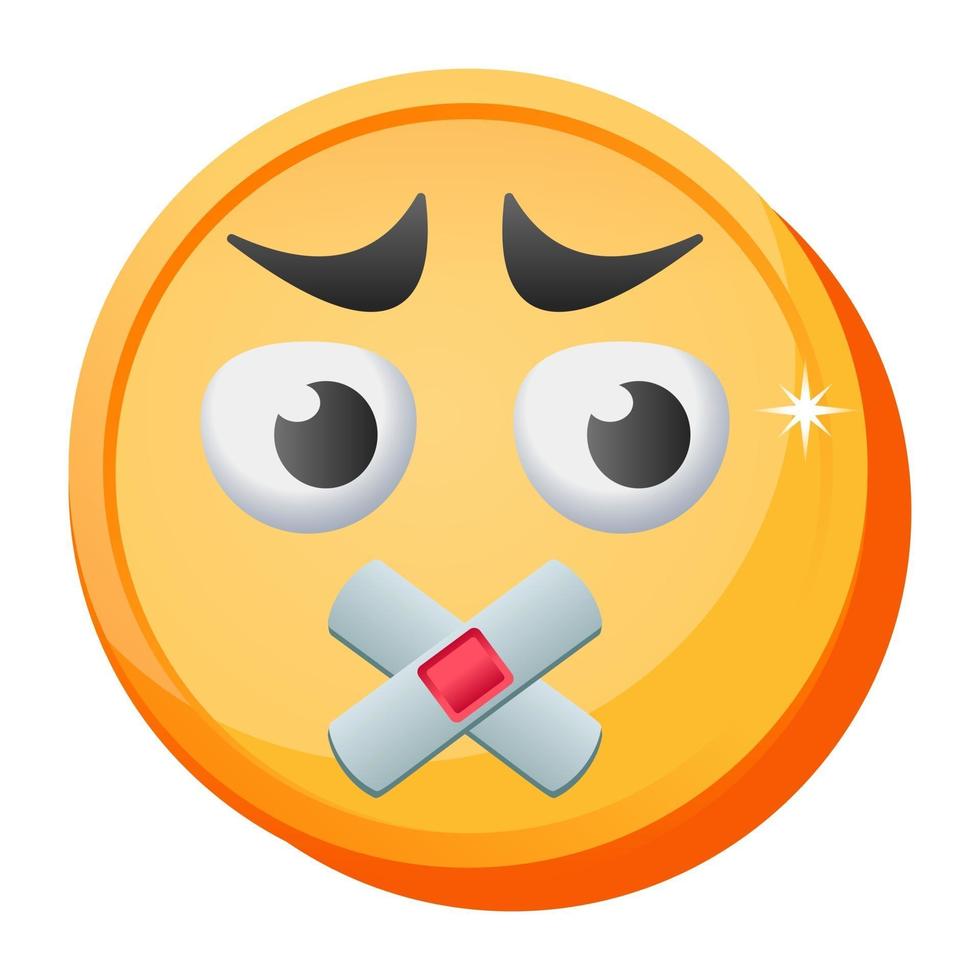 Sealed Lips Emoji 2935477 Vector Art at Vecteezy