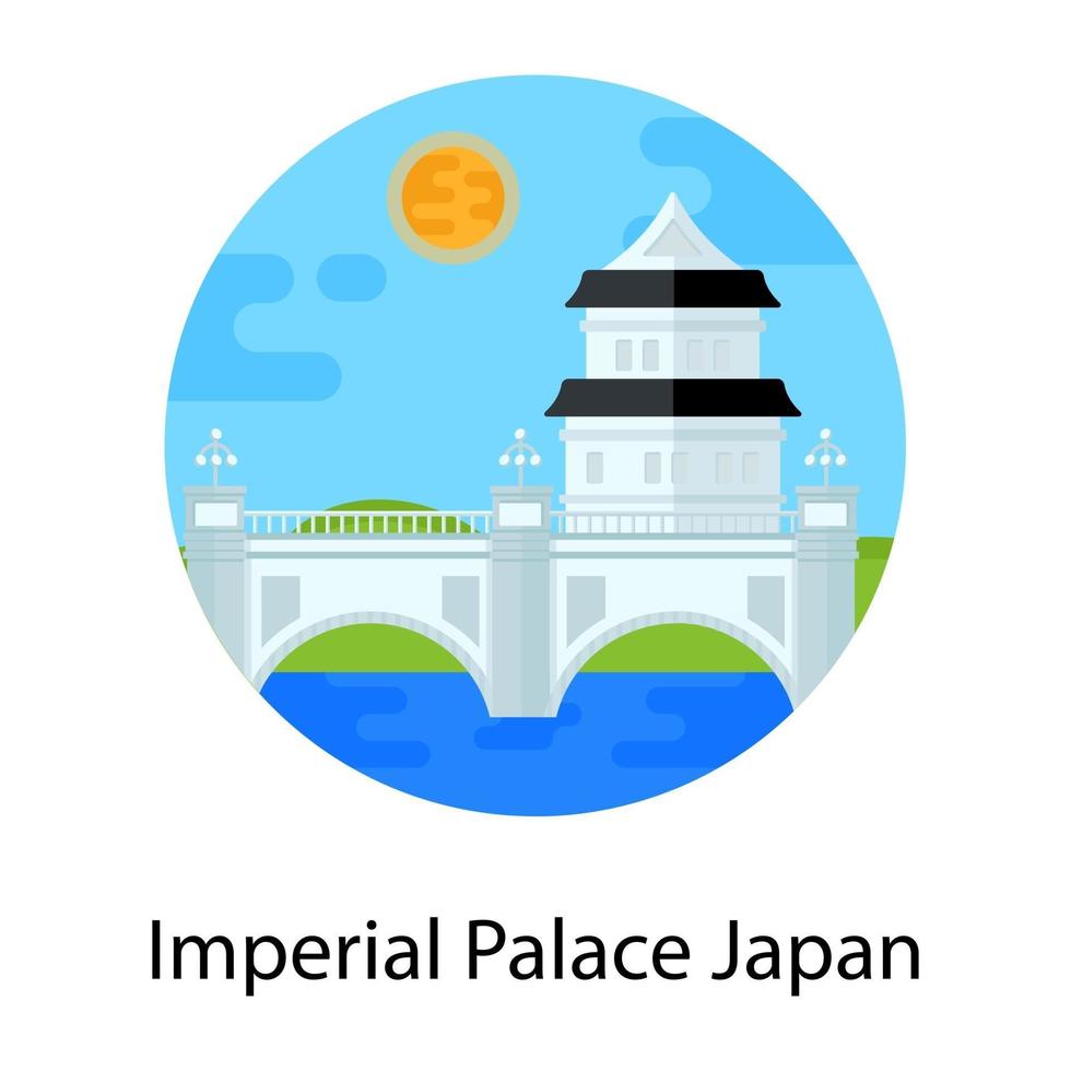 palacio imperial de japón vector