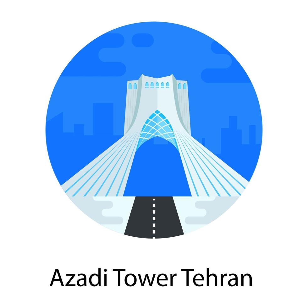 Azadi Tower Tehran vector