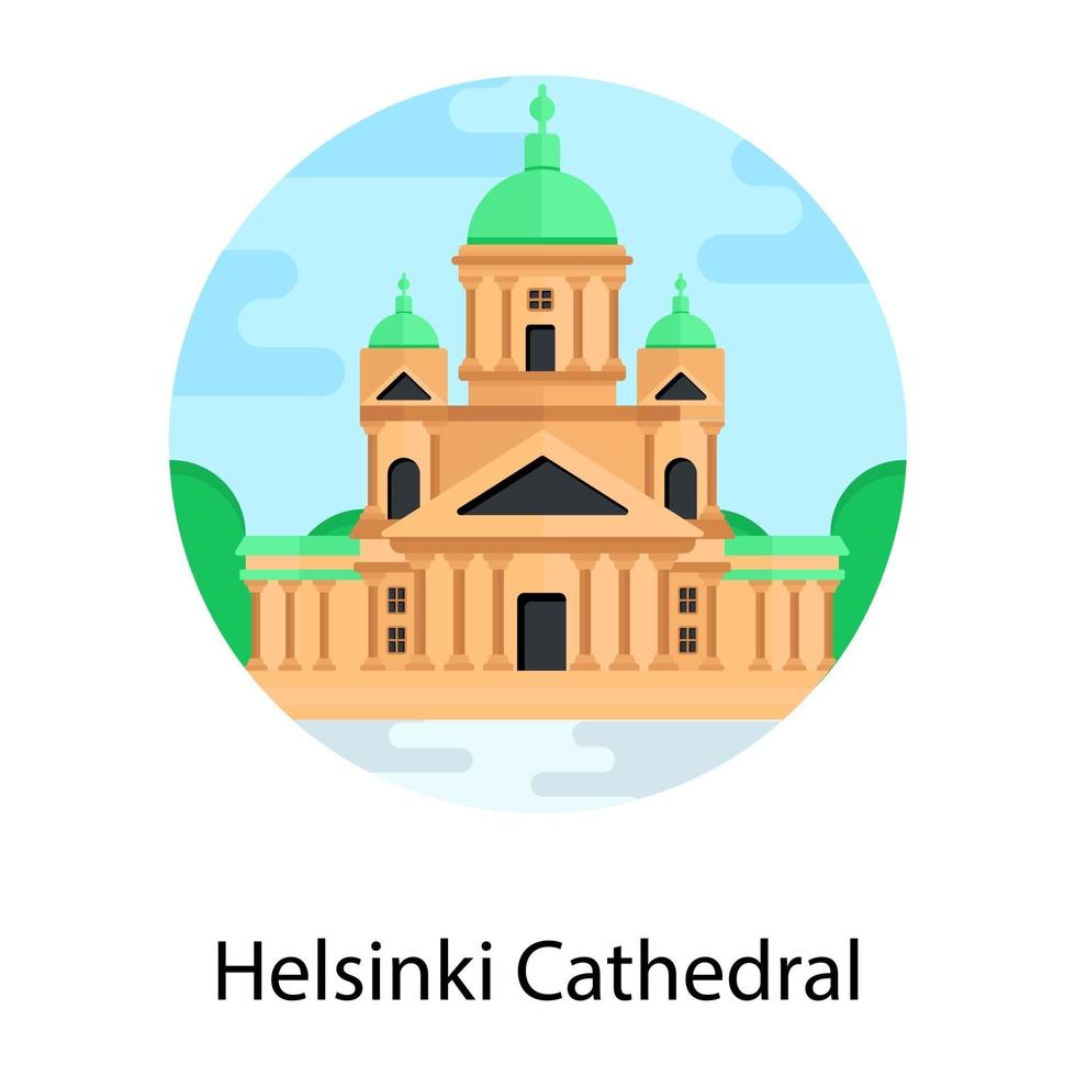 Helsinki Cathedral Landmark vector