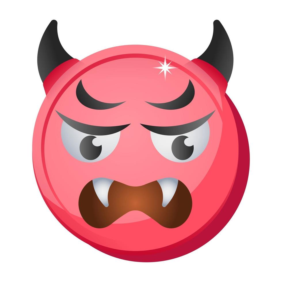 Devil Emoji Expression vector