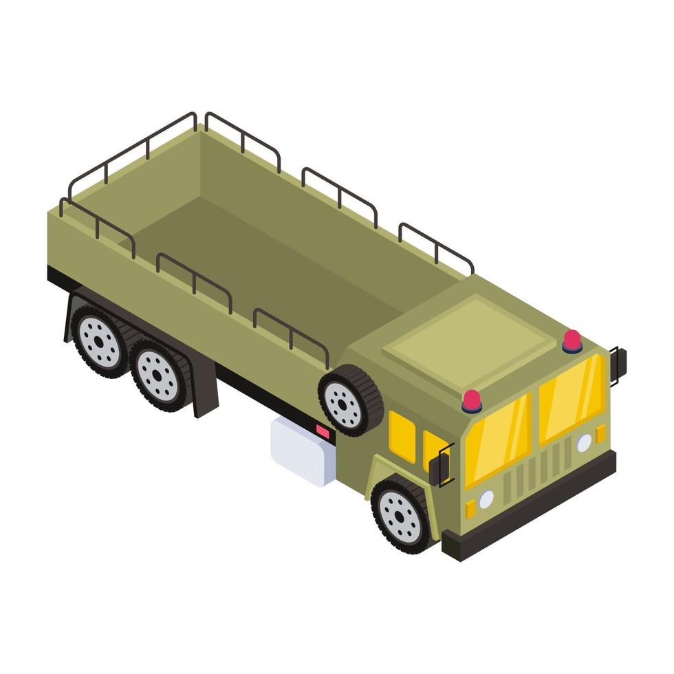 camión auto del ejército vector