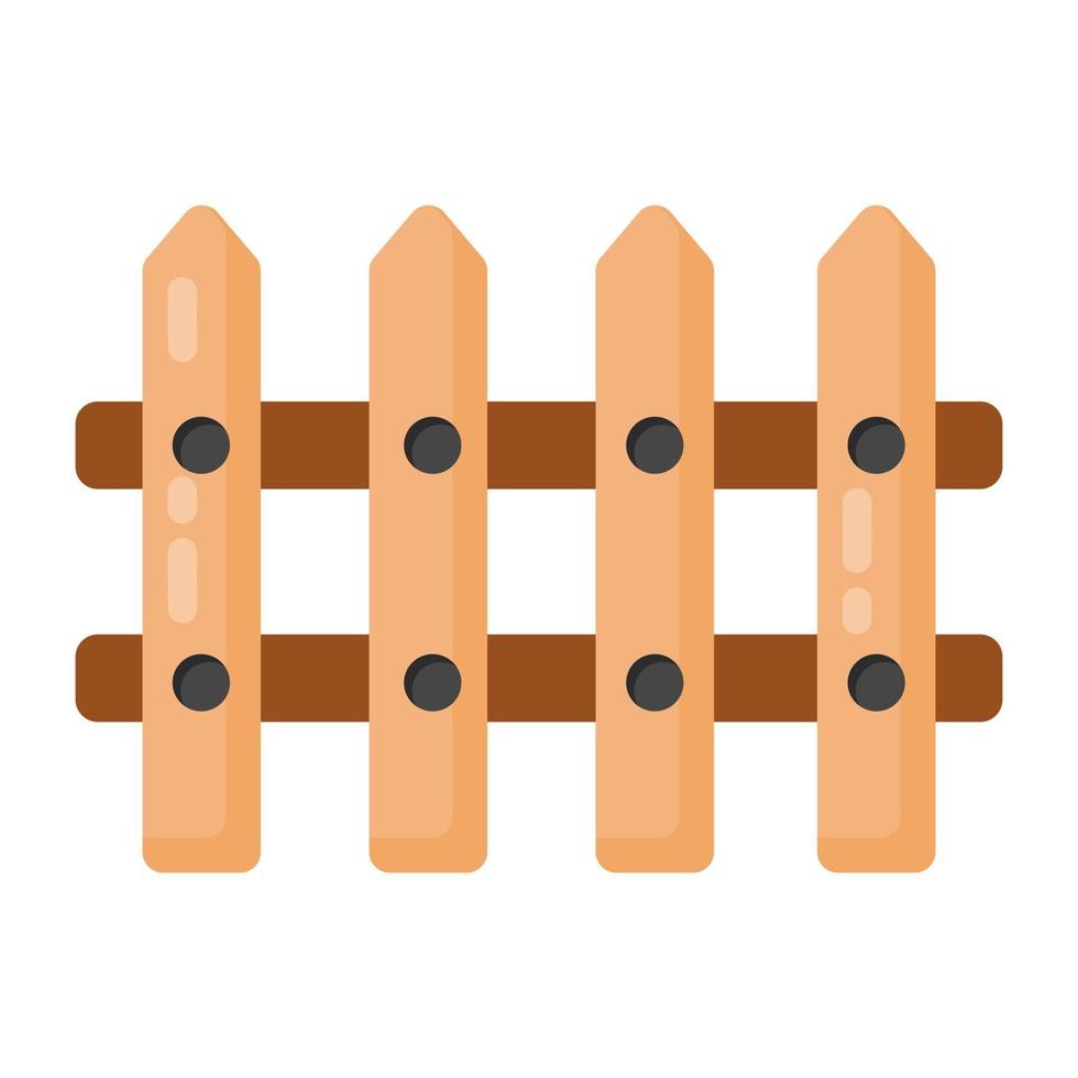 Wooden Fence Railing vector