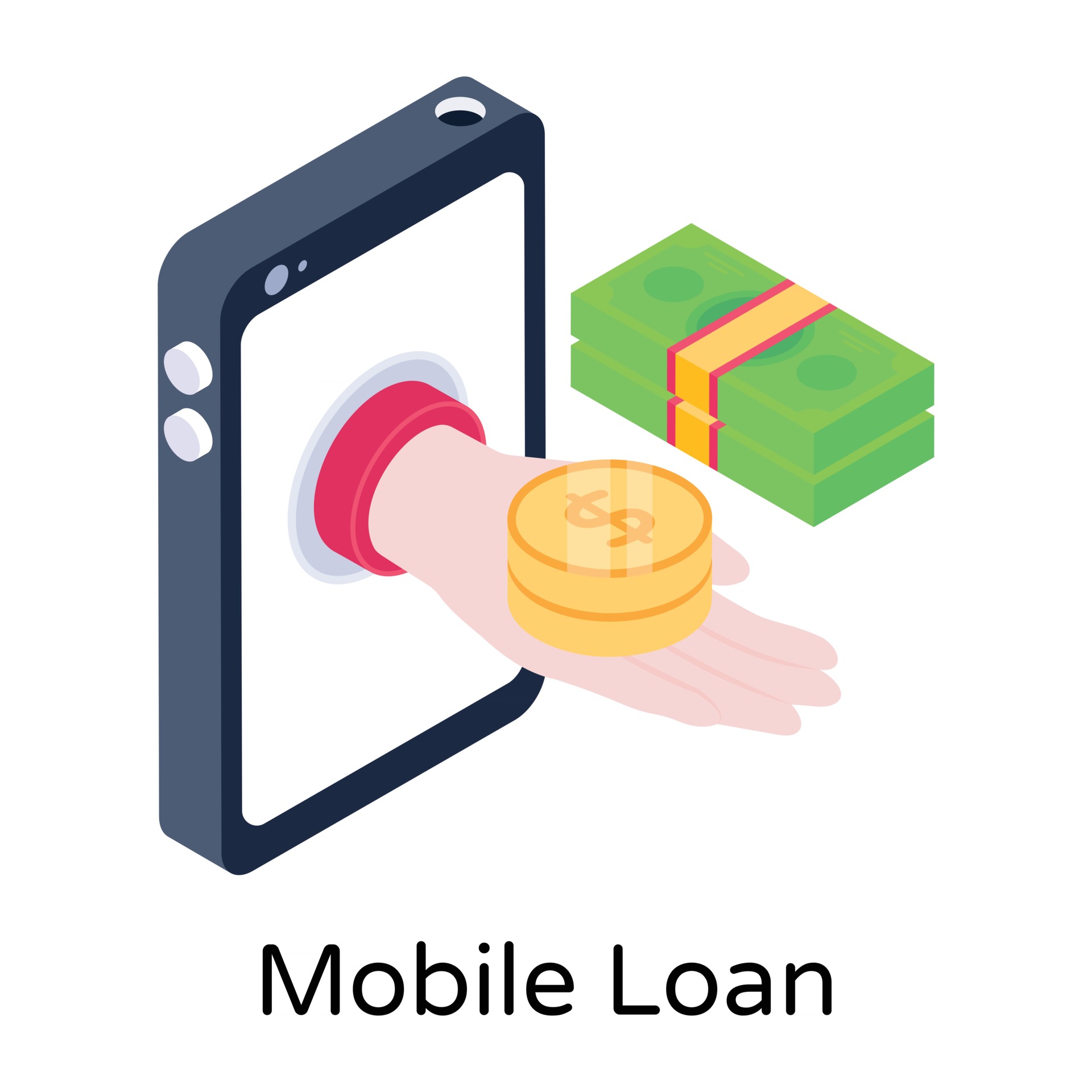 Online Mobile Loan 2935756 Vector Art at Vecteezy