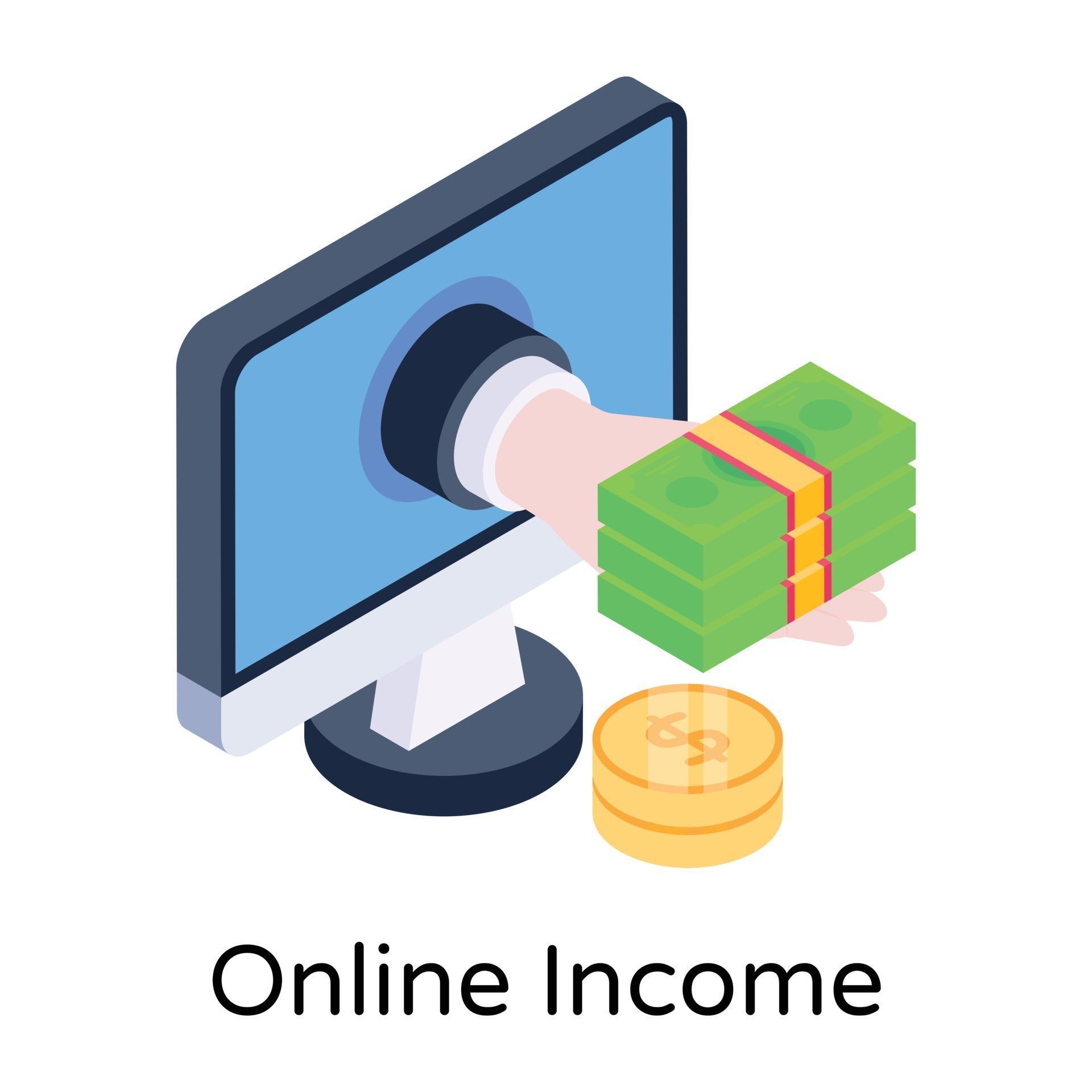 Online Digital Income 2935771 Vector Art at Vecteezy