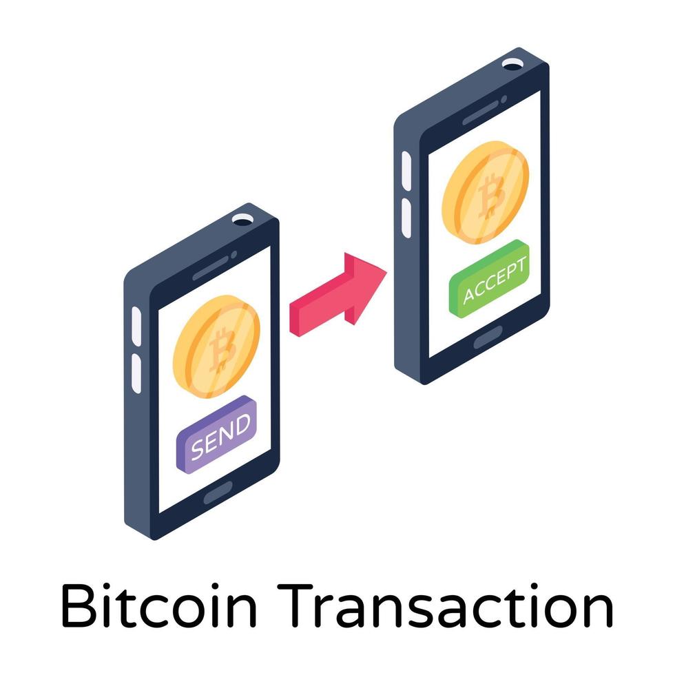 Bitcoin Transaction and Transfer vector